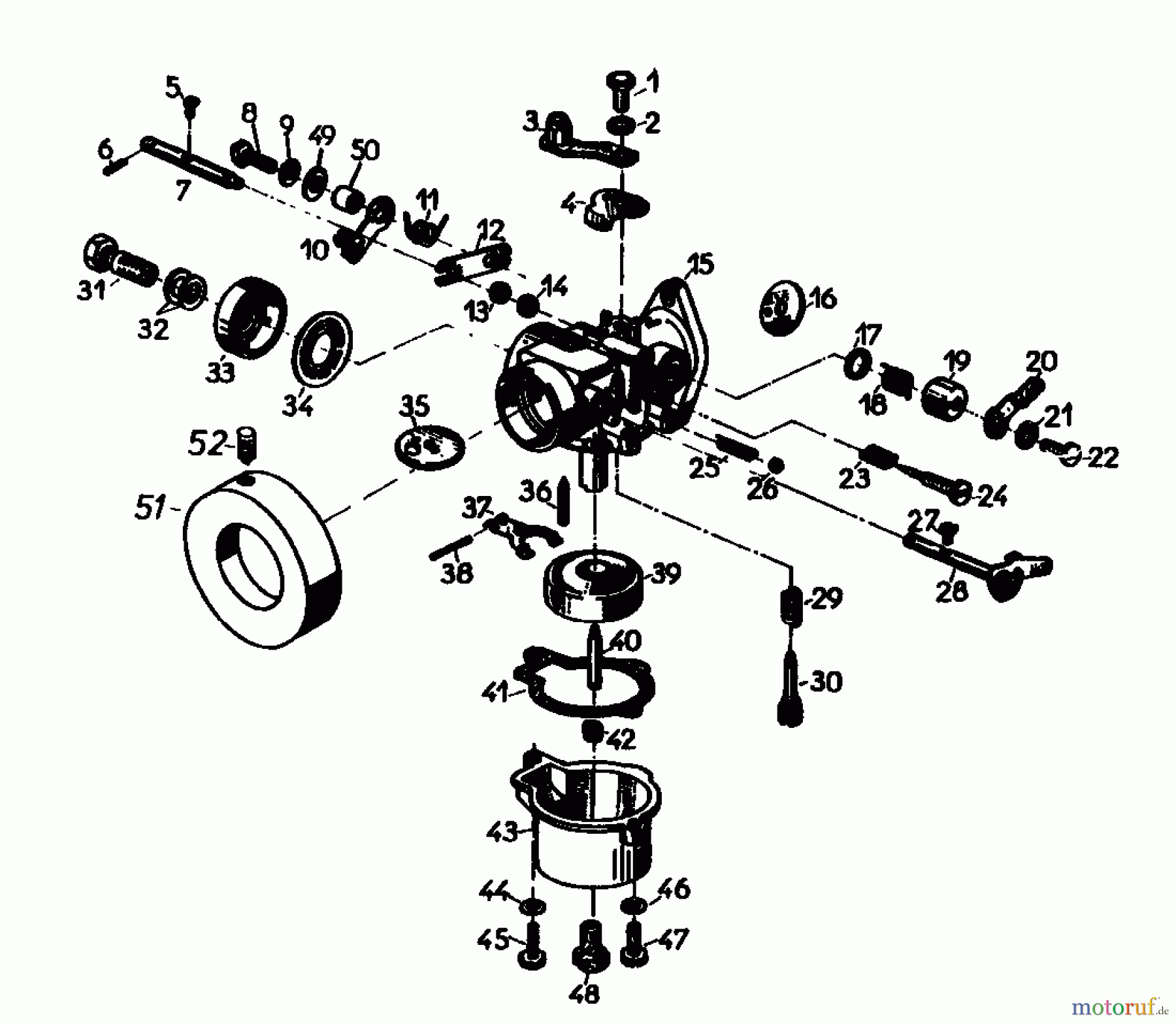  Gutbrod Cutter bar mower BM 100 4/BS 07507.01  (1985) Carburetor