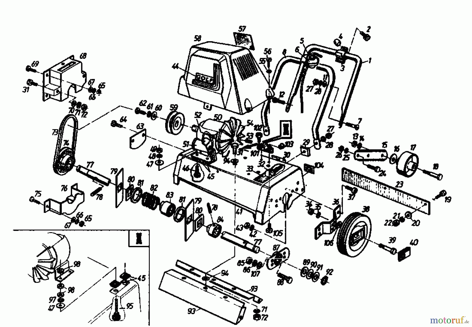  Golf Electric verticutter 135 VE 02645.08  (1986) Basic machine