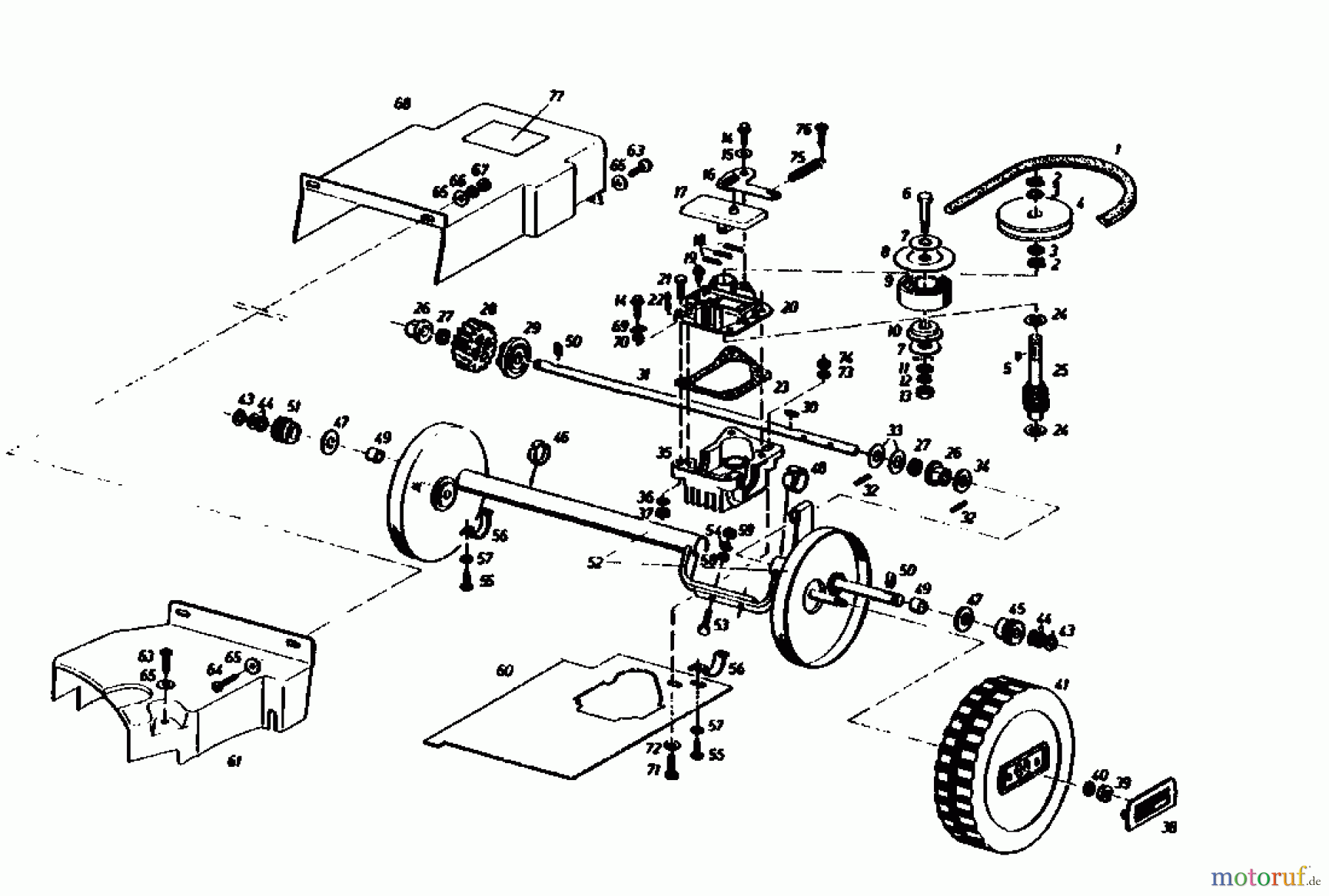  Gutbrod Petrol mower self propelled HB 55 REL 02882.02  (1986) Gearbox