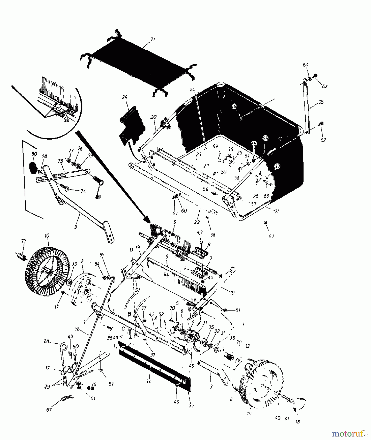  MTD Accessories Accessories garden and lawn tractors Sweeper Flott-HD 031-0172  (1987) Basic machine