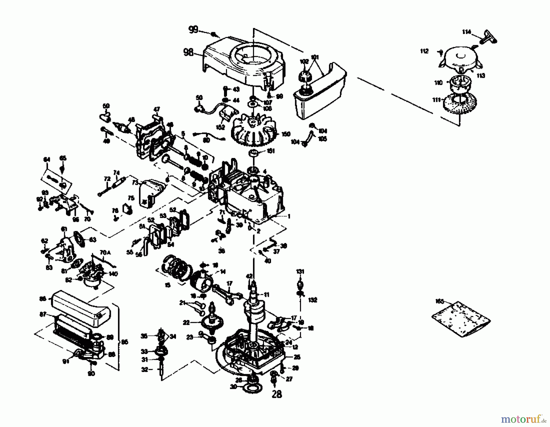  Gutbrod Petrol mower self propelled HB 47 R 02847.01  (1988) Crankcase, Cylinder