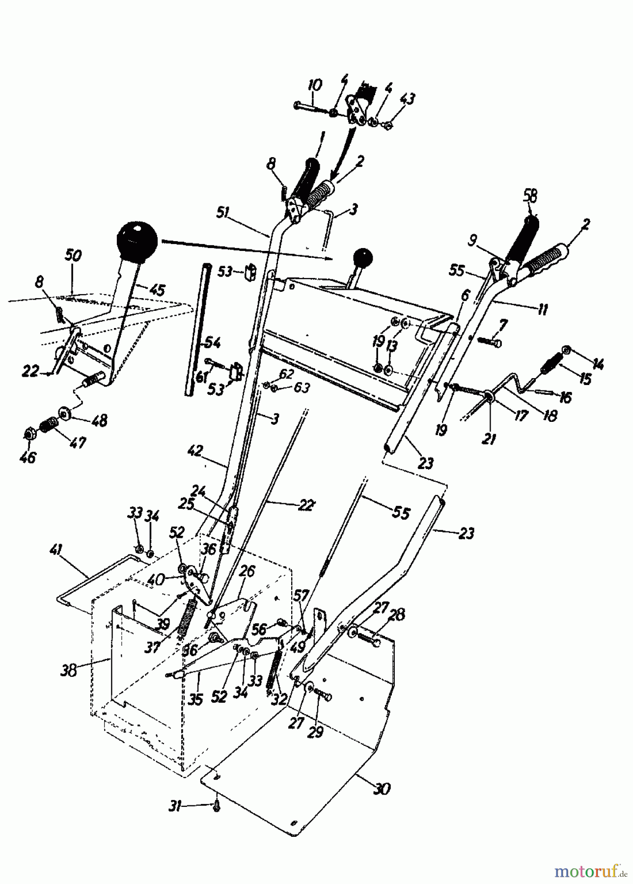  Blizzard Snow throwers TWIN 8-66 319-3850  (1989) Handle