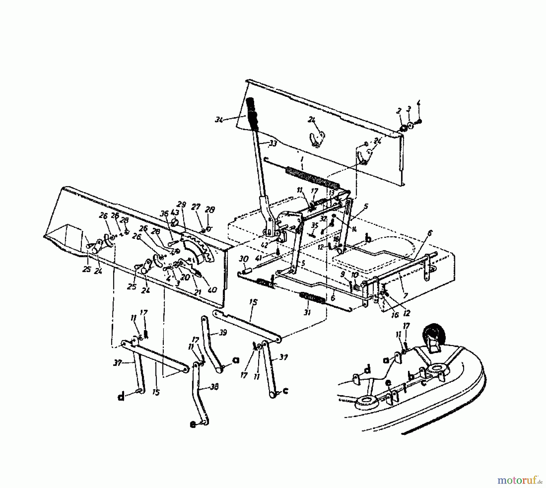  Columbia Lawn tractors 111/960 N 139-6370  (1989) Deck lift