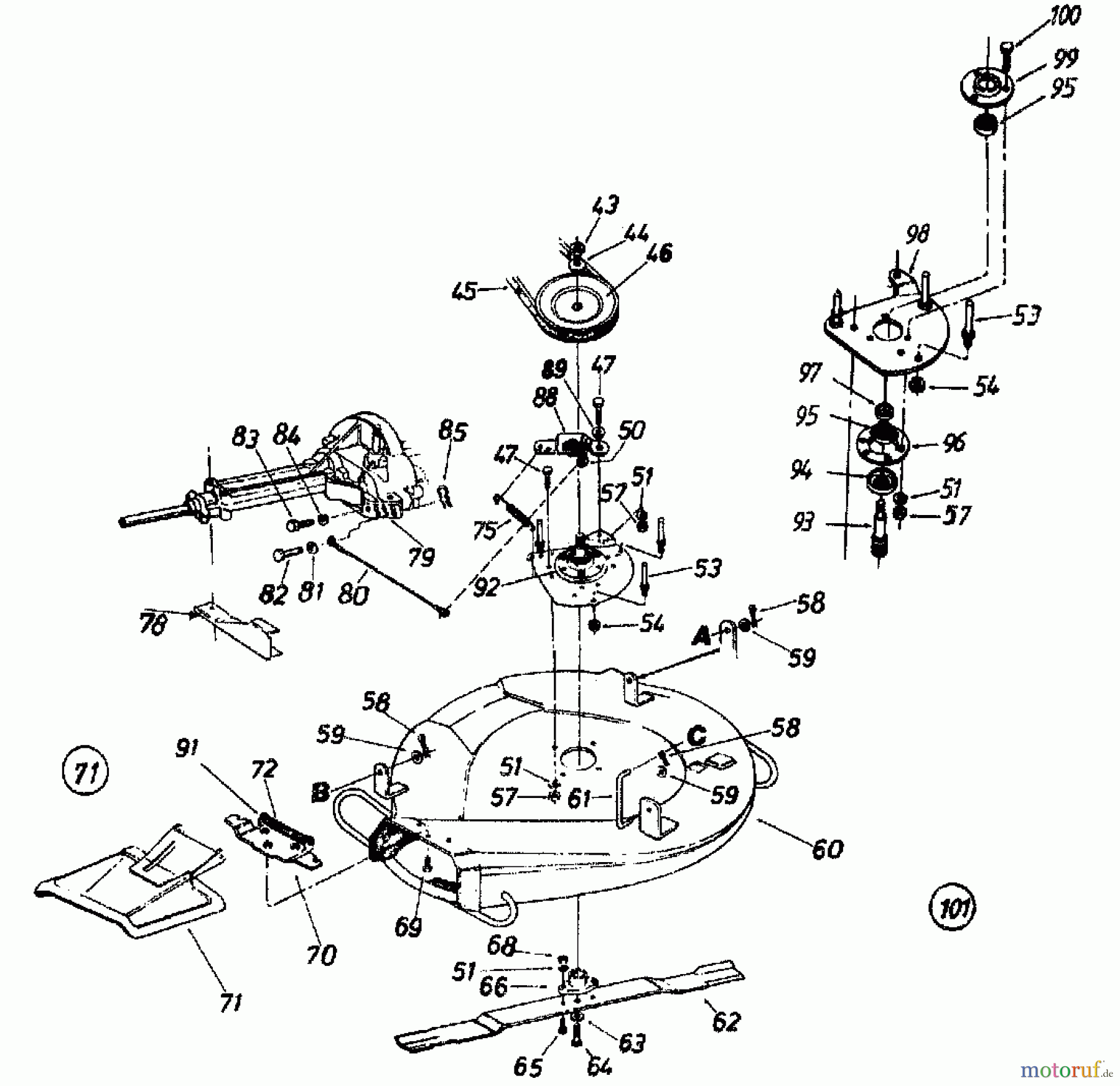  MTD Lawn tractors 8/66 139-5020  (1989) Mowing deck 26