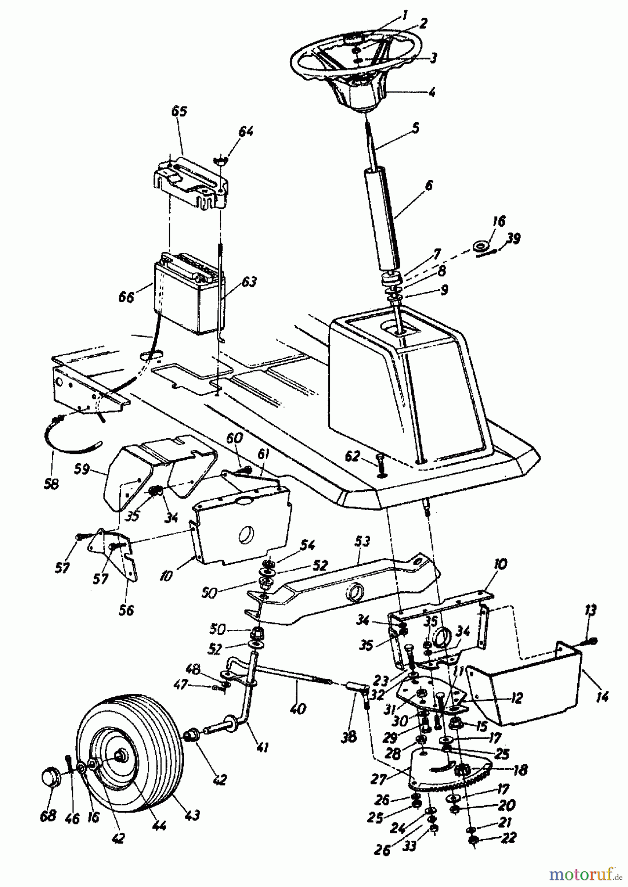  MTD Lawn tractors 8/66 139-5020  (1989) Front axle