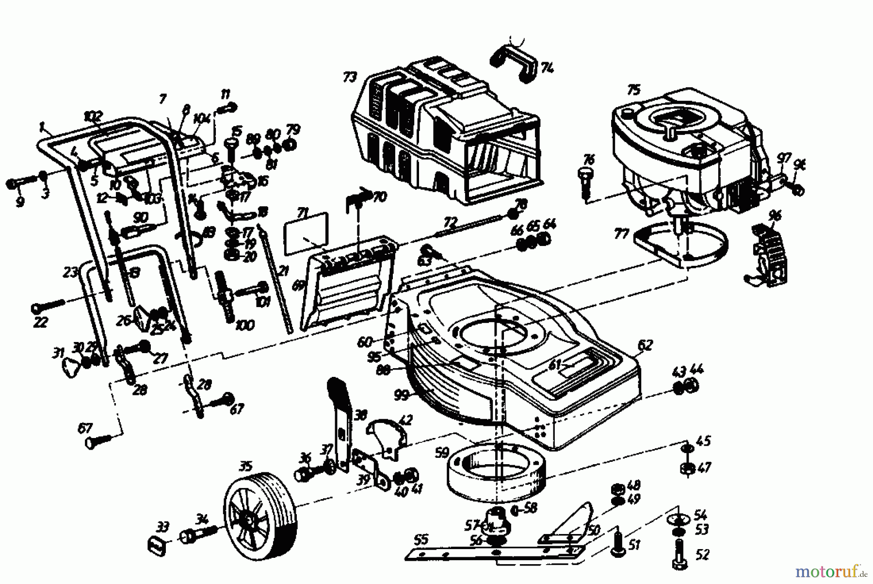  Golf Petrol mower self propelled 245 HR 4 02647.05  (1989) Basic machine