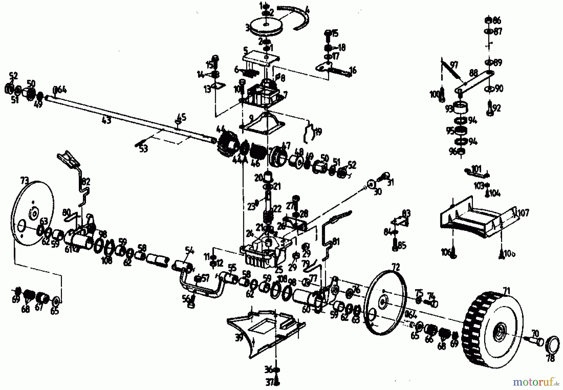  Gutbrod Petrol mower self propelled HB 47 REL 02847.09  (1989) Gearbox
