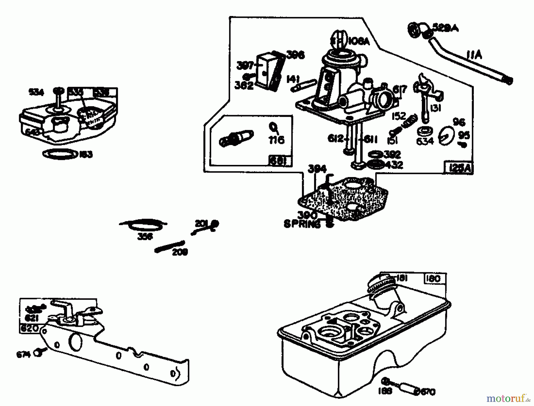  Gutbrod Cutter bar mower BM 100-2/G 07507.01  (1989) Carburetor