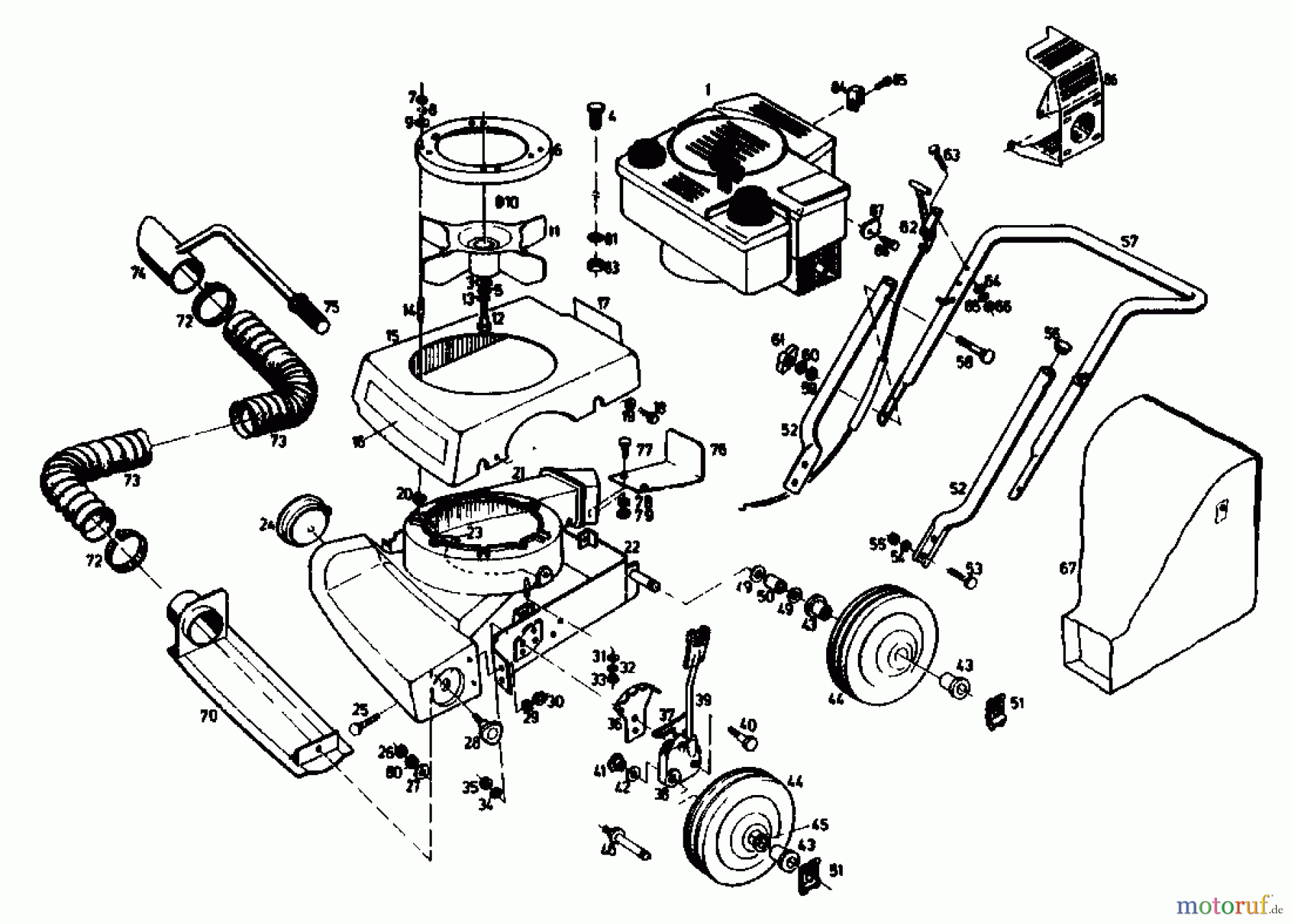  Gutbrod Leaf blower, Blower vac LB 55-45 02871.01  (1989) Basic machine