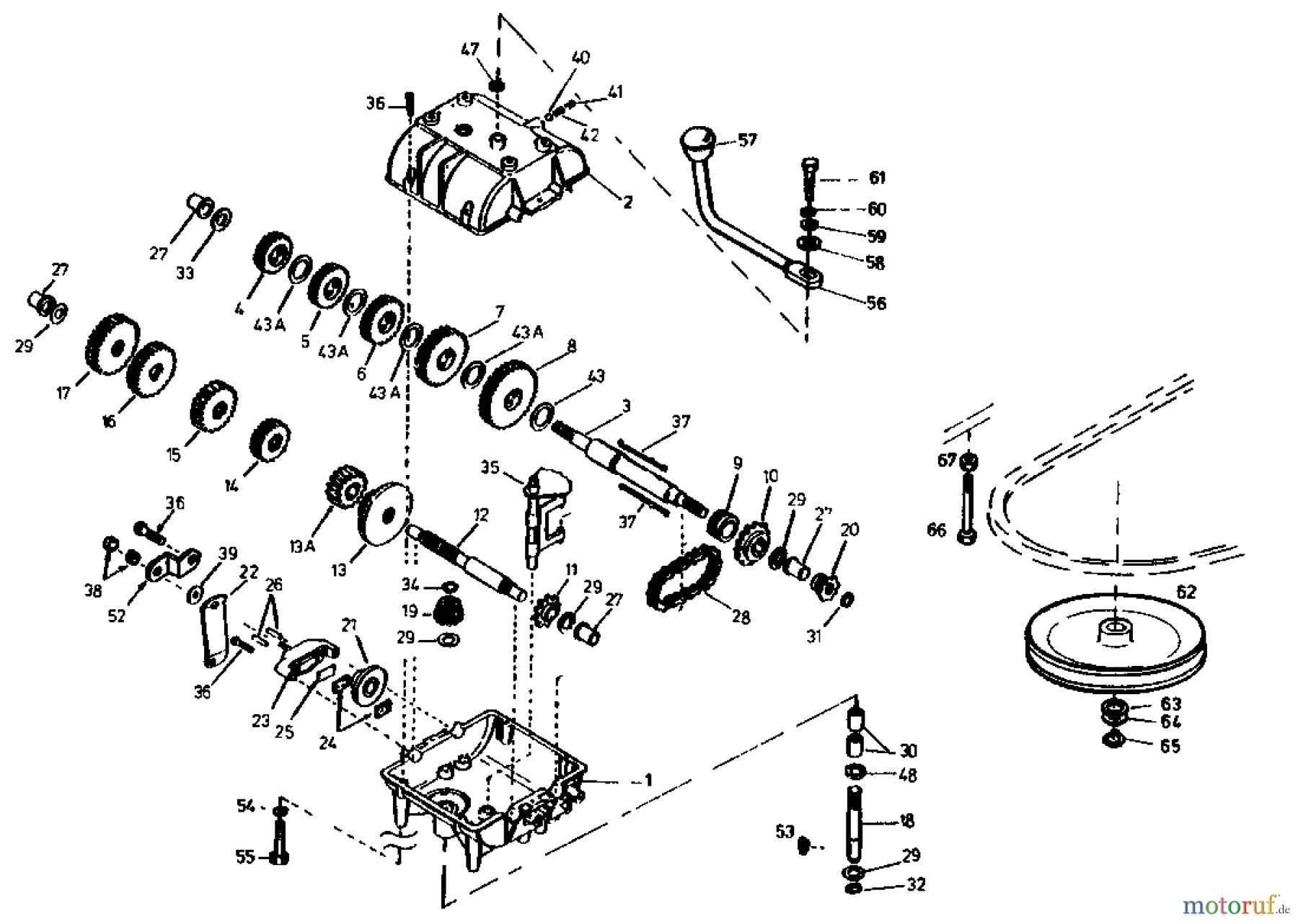  Gutbrod Lawn tractors Sprint 800 E 02840.06  (1989) Gearbox