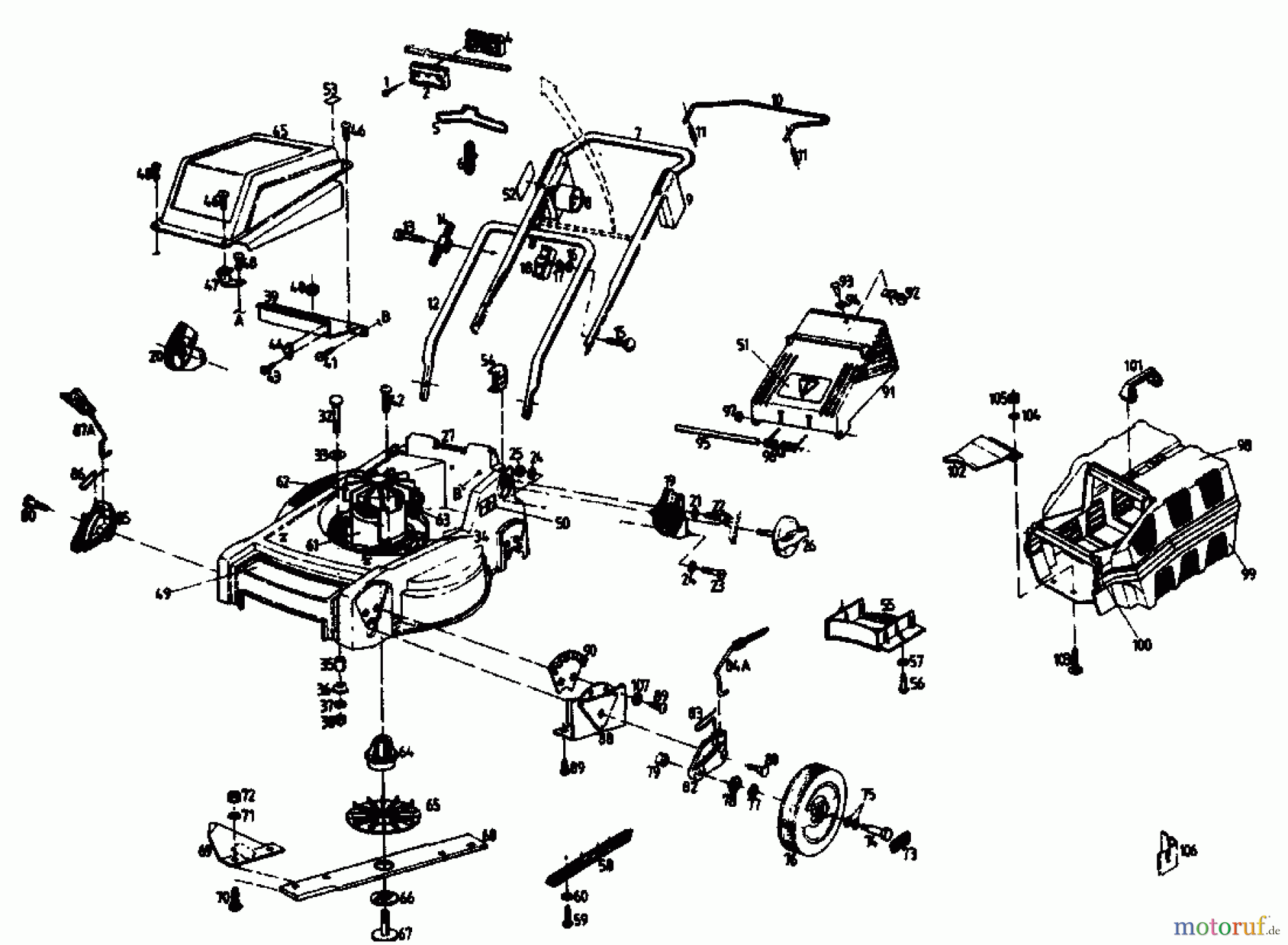  Gutbrod Electric mower HE 47 LS 02650.01  (1989) Basic machine