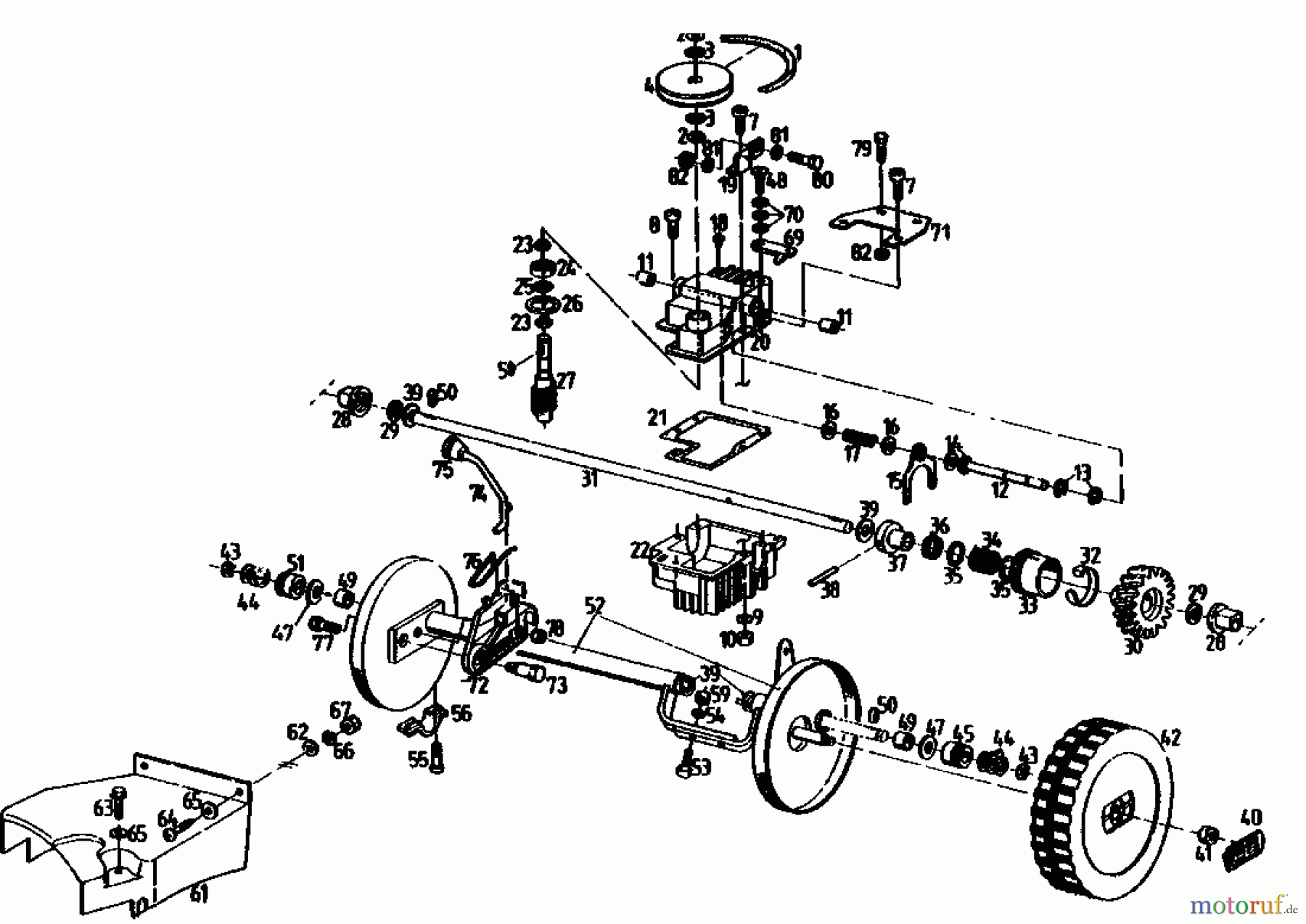  Gutbrod Petrol mower self propelled MH 454 RE 04006.03  (1990) Gearbox