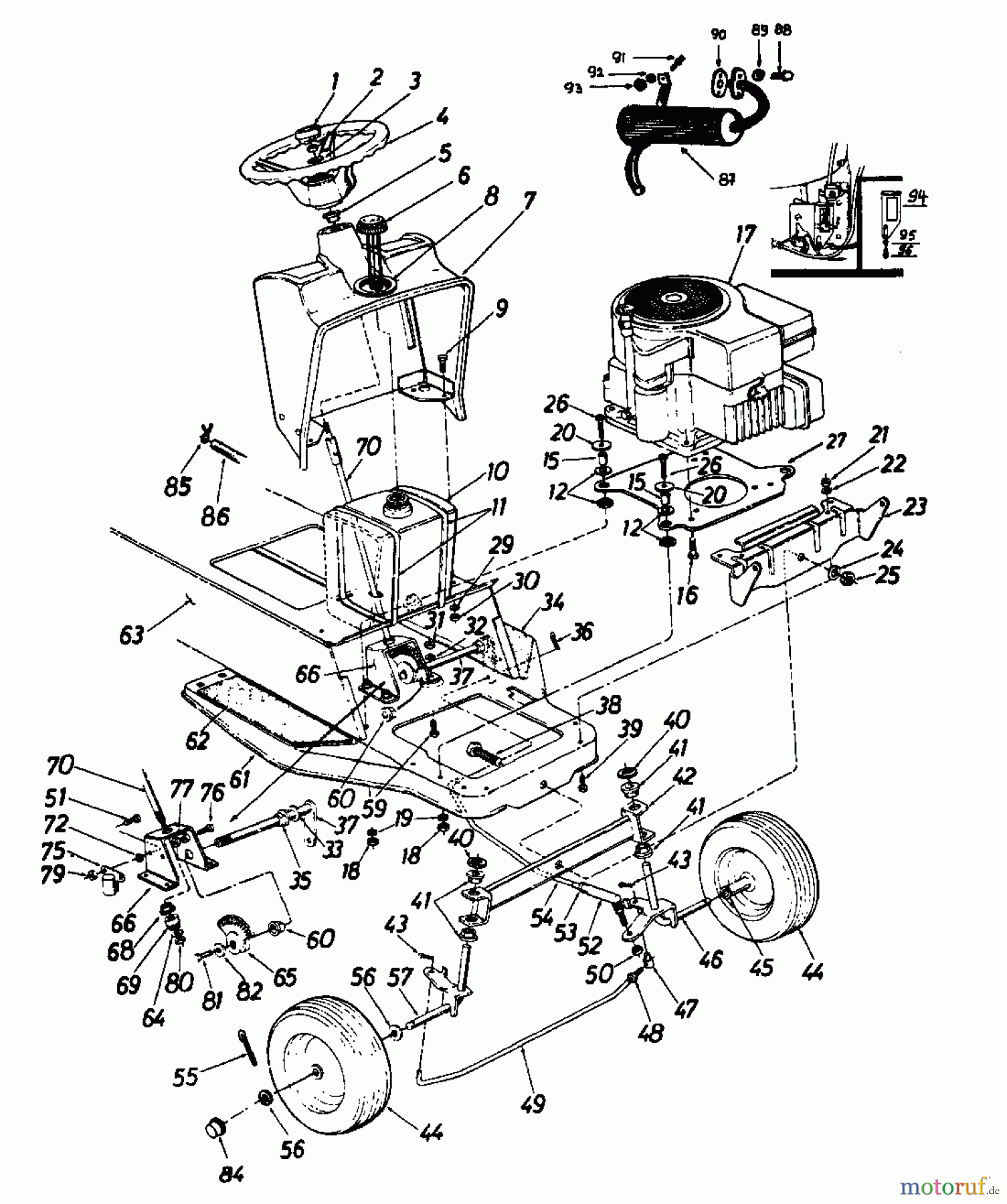  Columbia Lawn tractors RD 11/660 132-5240  (1992) Front axle