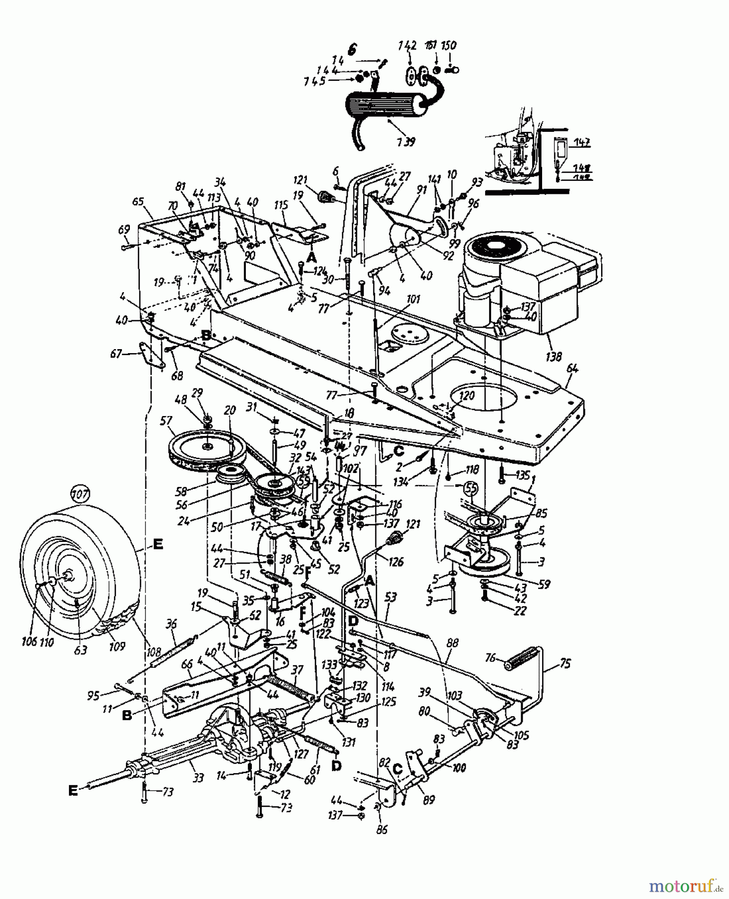  MTD Lawn tractors 11/81 131-332D  (1991) Drive system