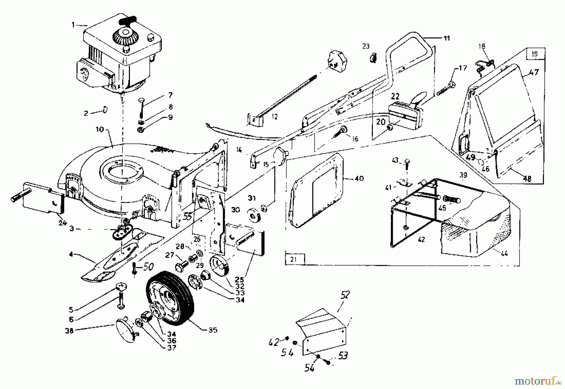  Rotaro Petrol mower ROTARO  48 181-0156  (1991) Basic machine