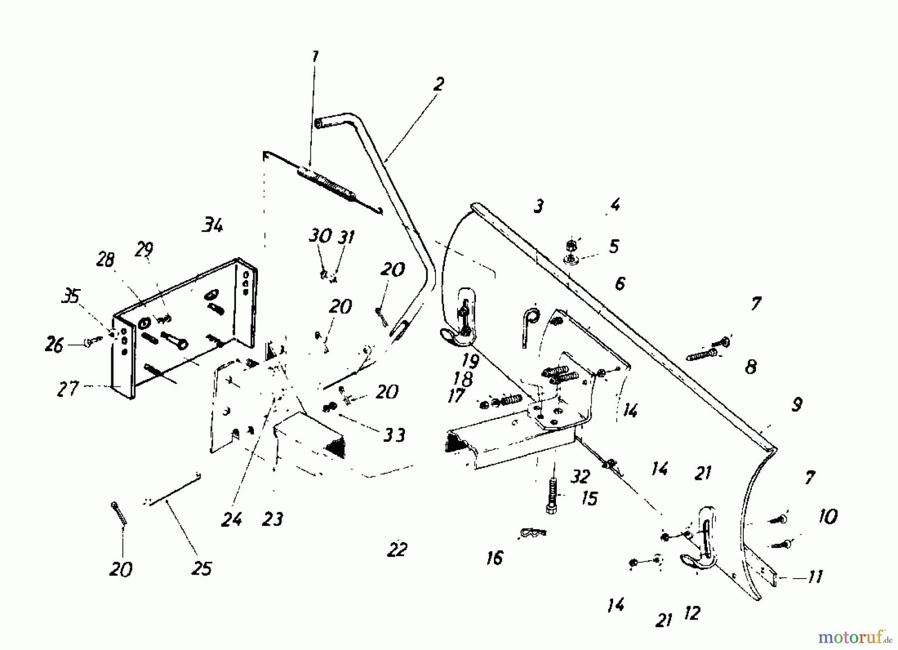  MTD Accessories Accessories garden and lawn tractors Snow blade for 300 Serie 190-4851  (1991) Snow blade