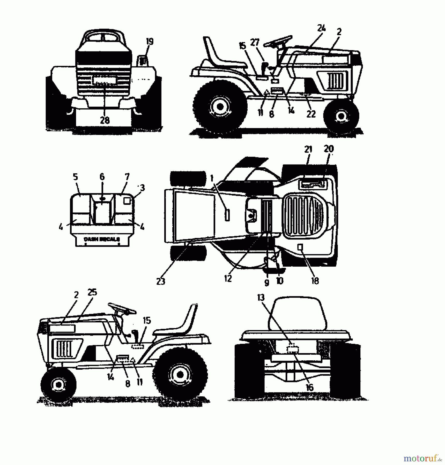  Gutbrod Lawn tractors RSB 100-12 04015.02  (1991) Decal