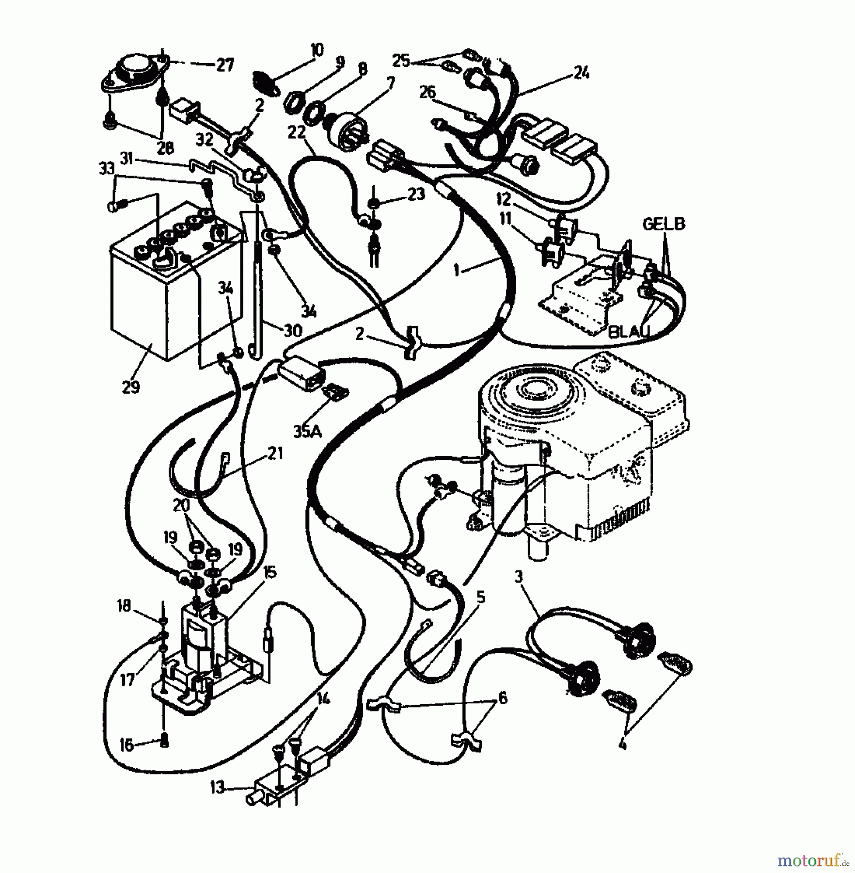  Gutbrod Lawn tractors RSB 100-12 04015.02  (1991) Electric parts