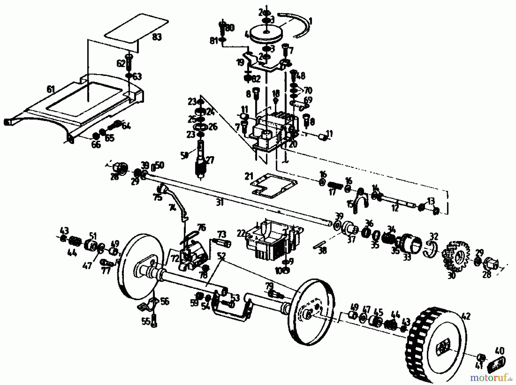  Gutbrod Petrol mower self propelled MS 482 R 04008.03  (1991) Gearbox