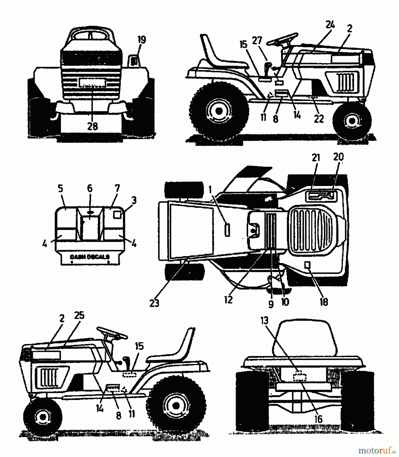  Gutbrod Lawn tractors RSB 100-12 04015.02  (1992) Decal