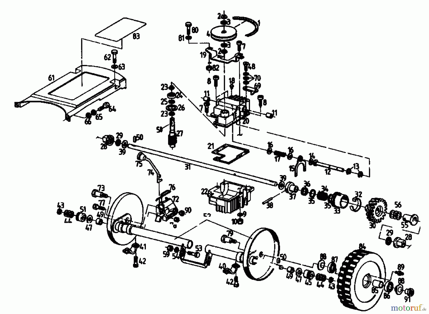  Gutbrod Petrol mower self propelled MS 482 PR 04016.03  (1992) Gearbox