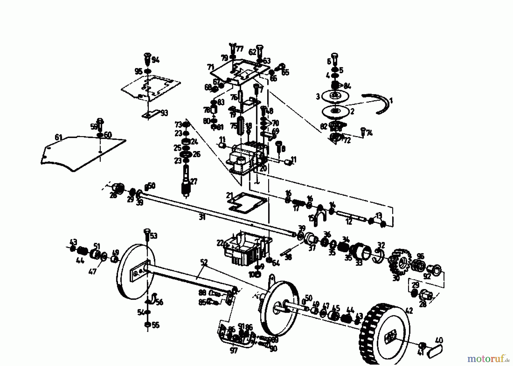  Gutbrod Petrol mower self propelled MH 534 RVE 04007.03  (1995) Gearbox