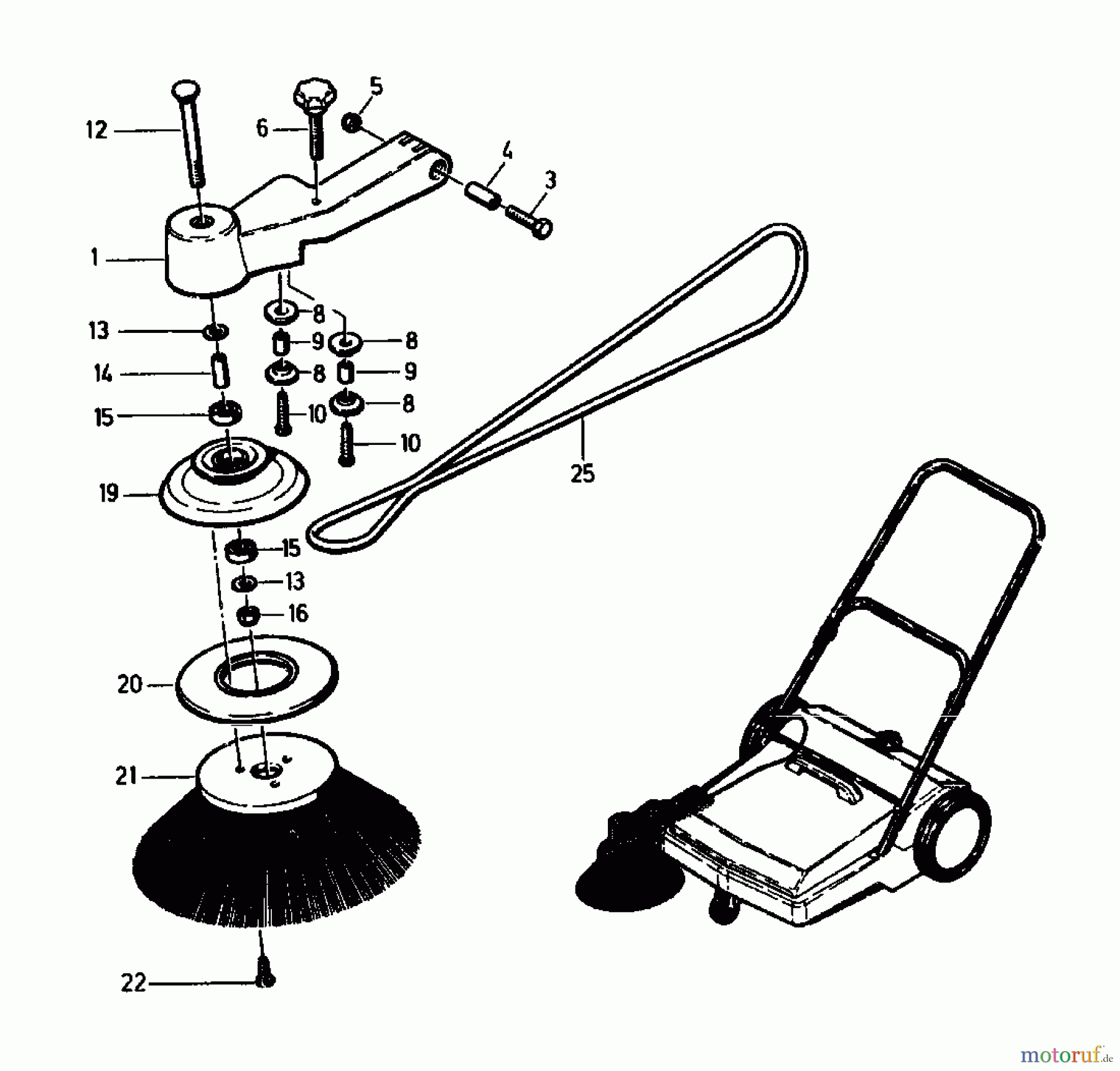  Gutbrod Push sweepers B 77 02067.03  (1993) Side broom