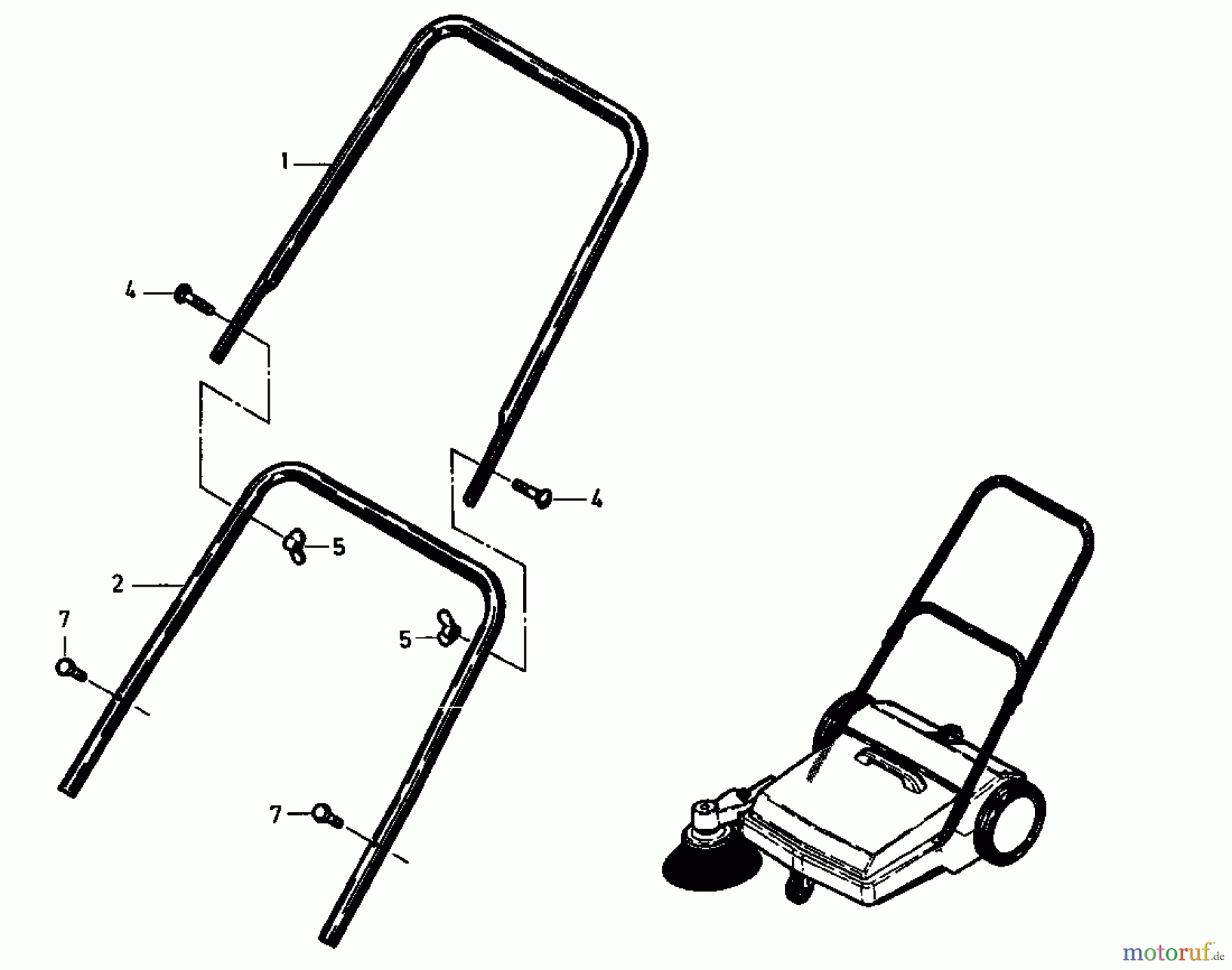  Gutbrod Push sweepers B 77 02067.03  (1993) Handle