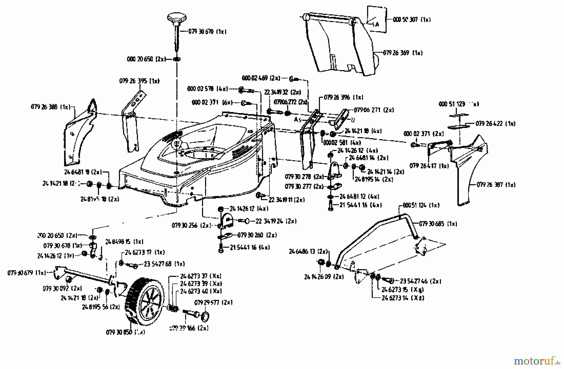  Gutbrod Petrol mower self propelled HB 48 REL 02815.02  (1993) Basic machine