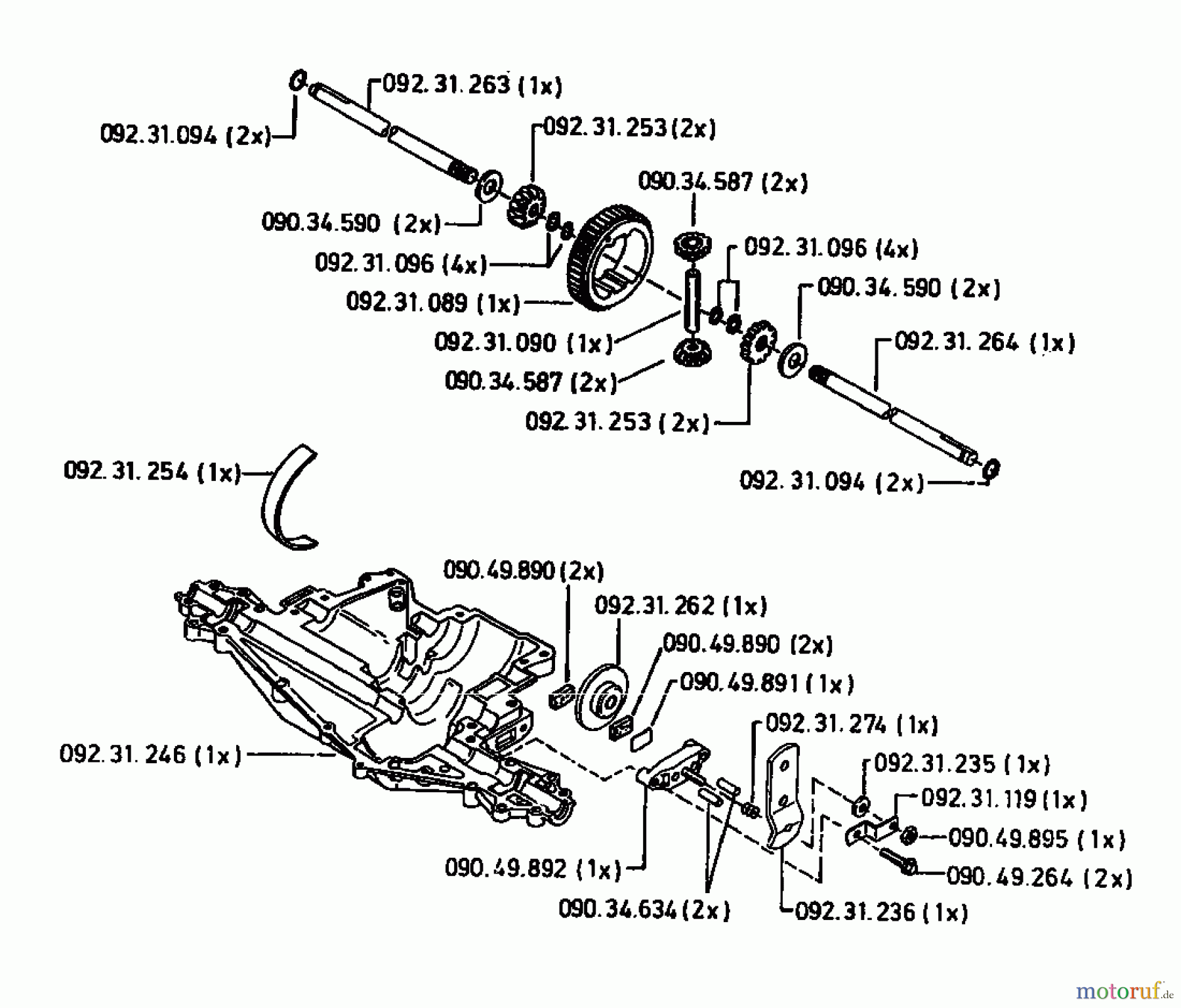  Gutbrod Lawn tractors RSB 80-10 04015.09  (1993) Gearbox