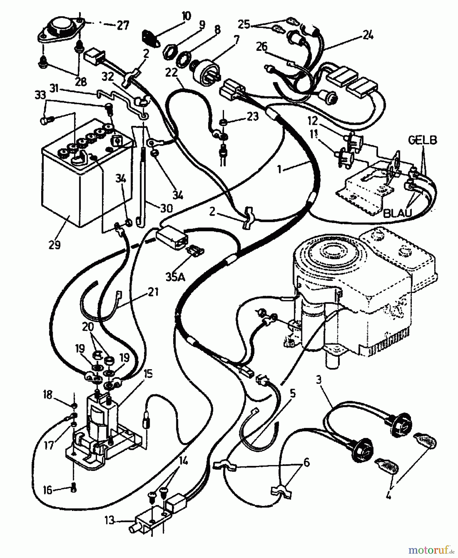  Gutbrod Lawn tractors RSB 100-12 04015.02  (1993) Electric parts