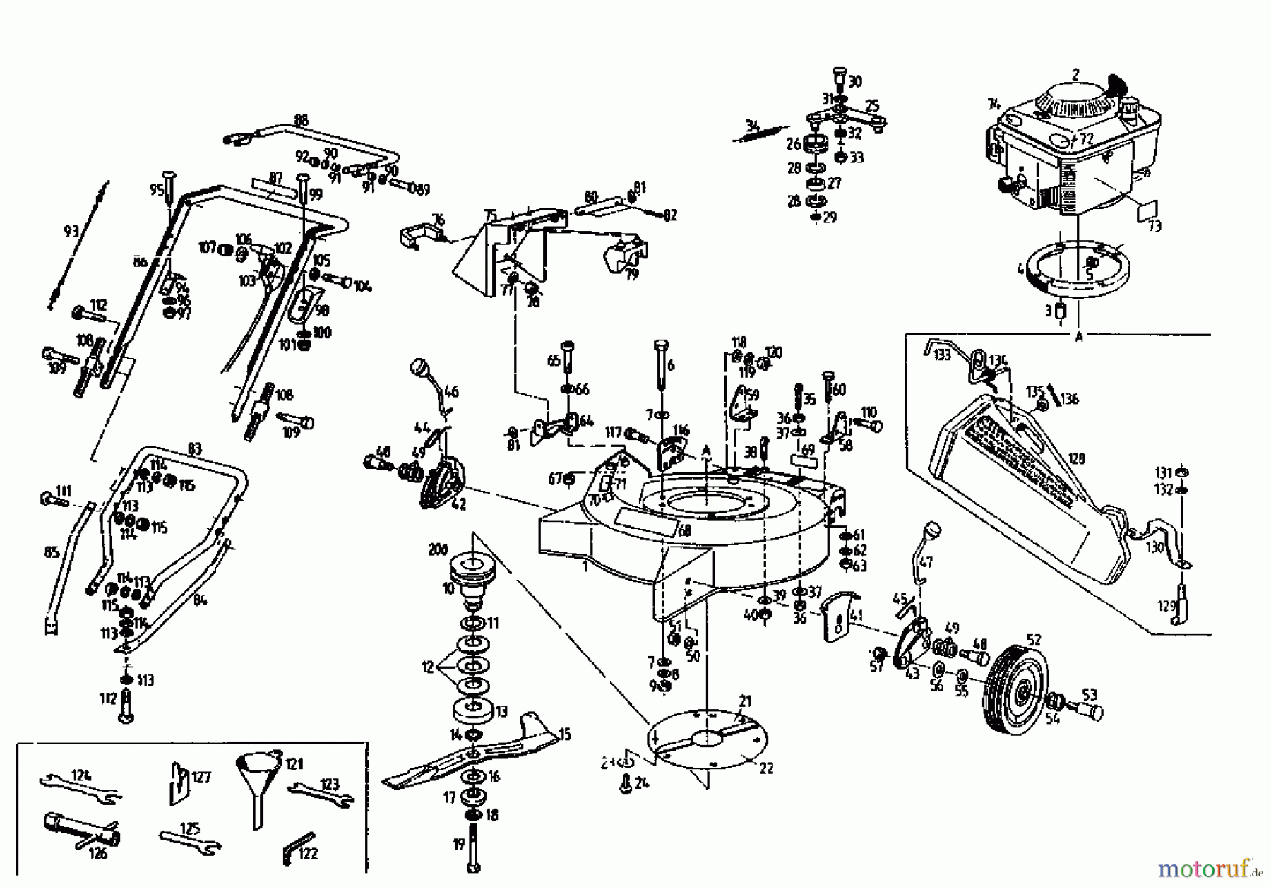  Gutbrod Petrol mower self propelled MS 482 PR 04016.03  (1993) Basic machine