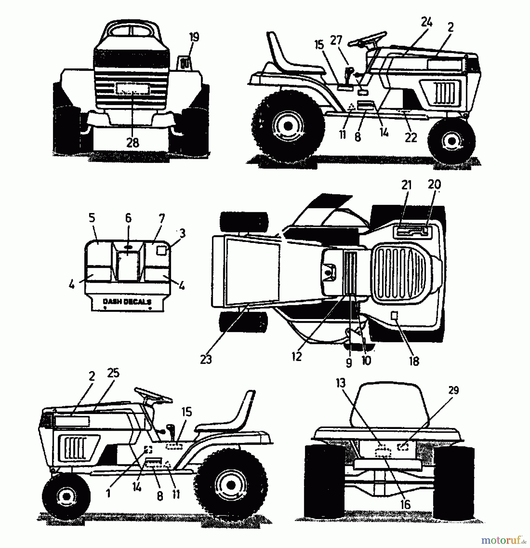  Gutbrod Lawn tractors RSB 100-12 04015.02  (1993) Decal