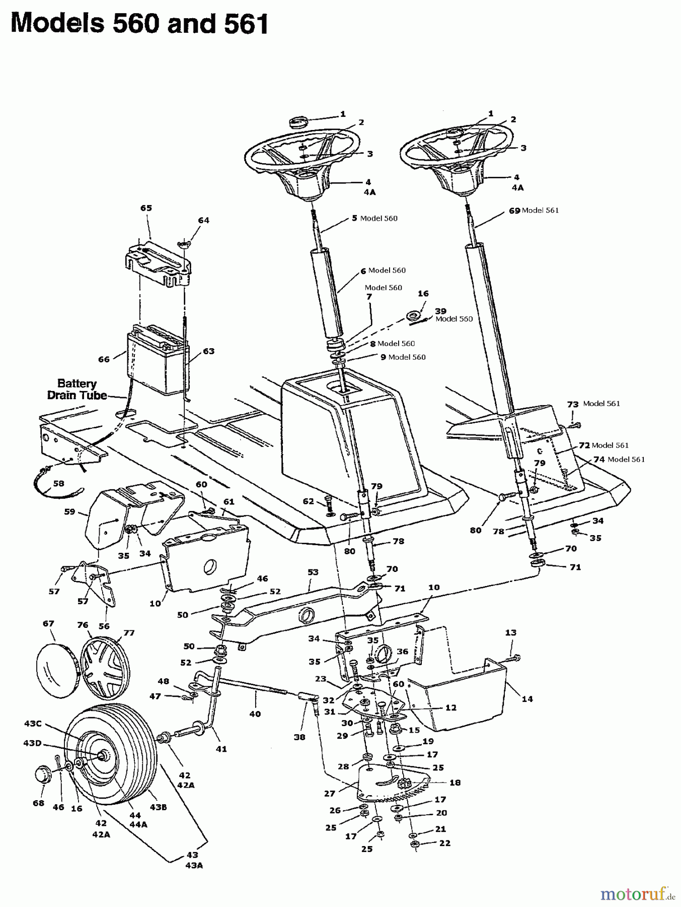  Motec Lawn tractors ST 10/5 E 135C561C632  (1995) Front axle