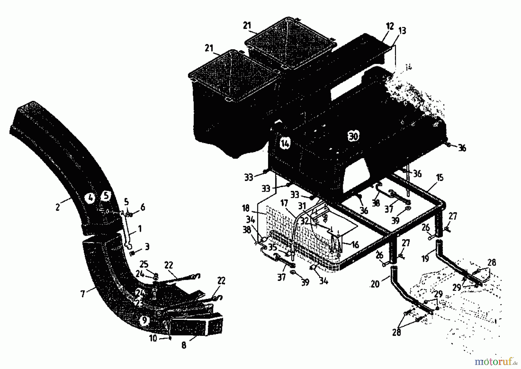  MTD Accessories Accessories garden and lawn tractors Grass catcher GFE 100-12 04015.04  (1992) Grass box