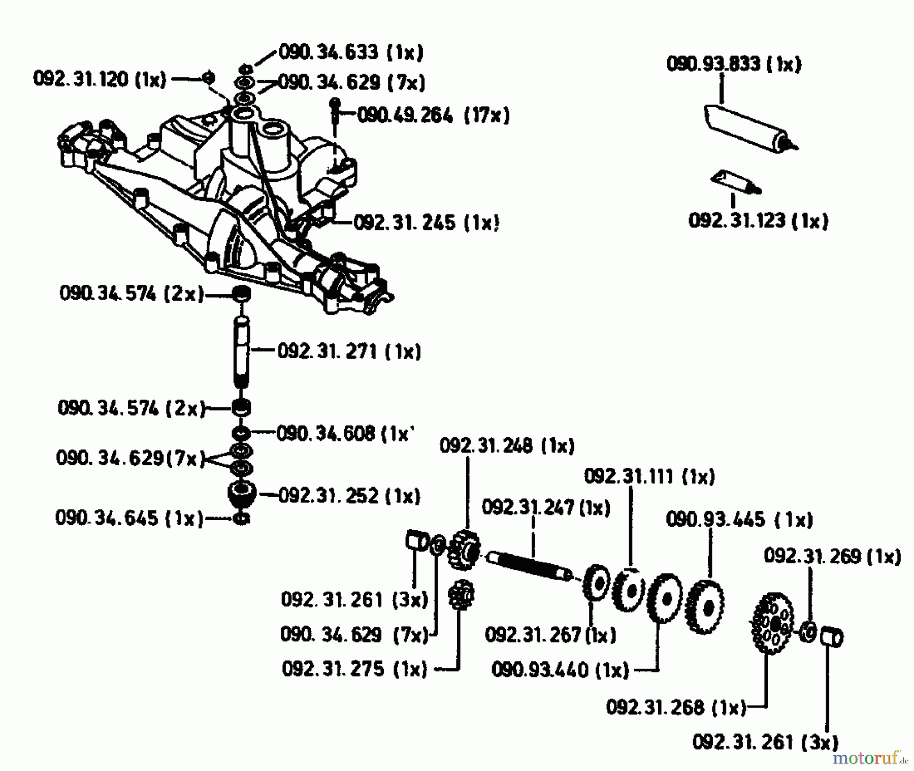  Gutbrod Lawn tractors RSB 80-10 04015.09  (1994) Gearbox