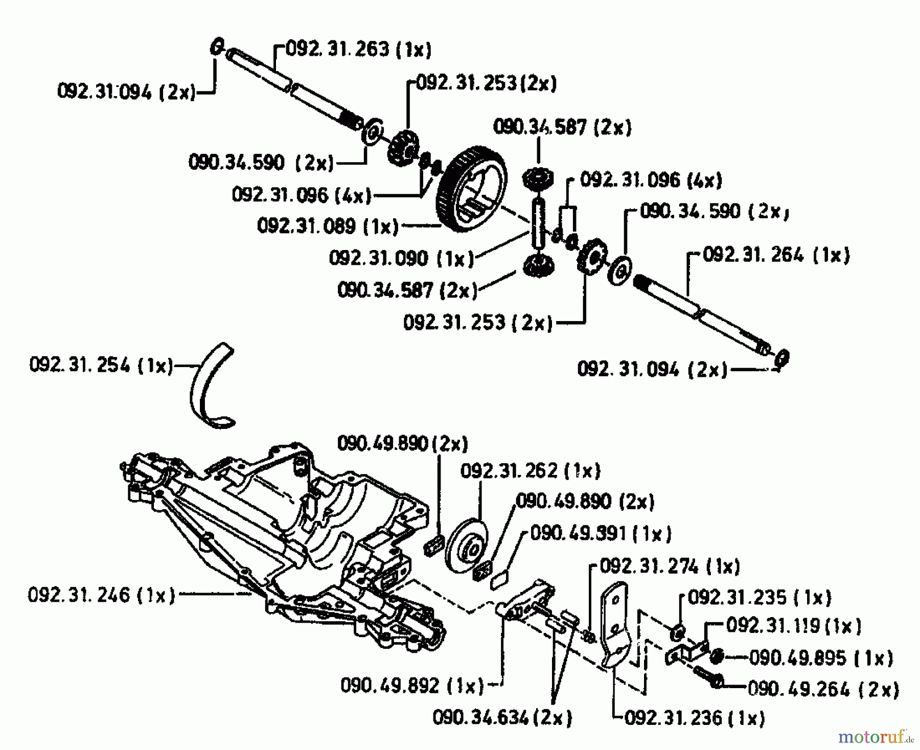  Gutbrod Lawn tractors RSB 80-10 04015.09  (1994) Gearbox