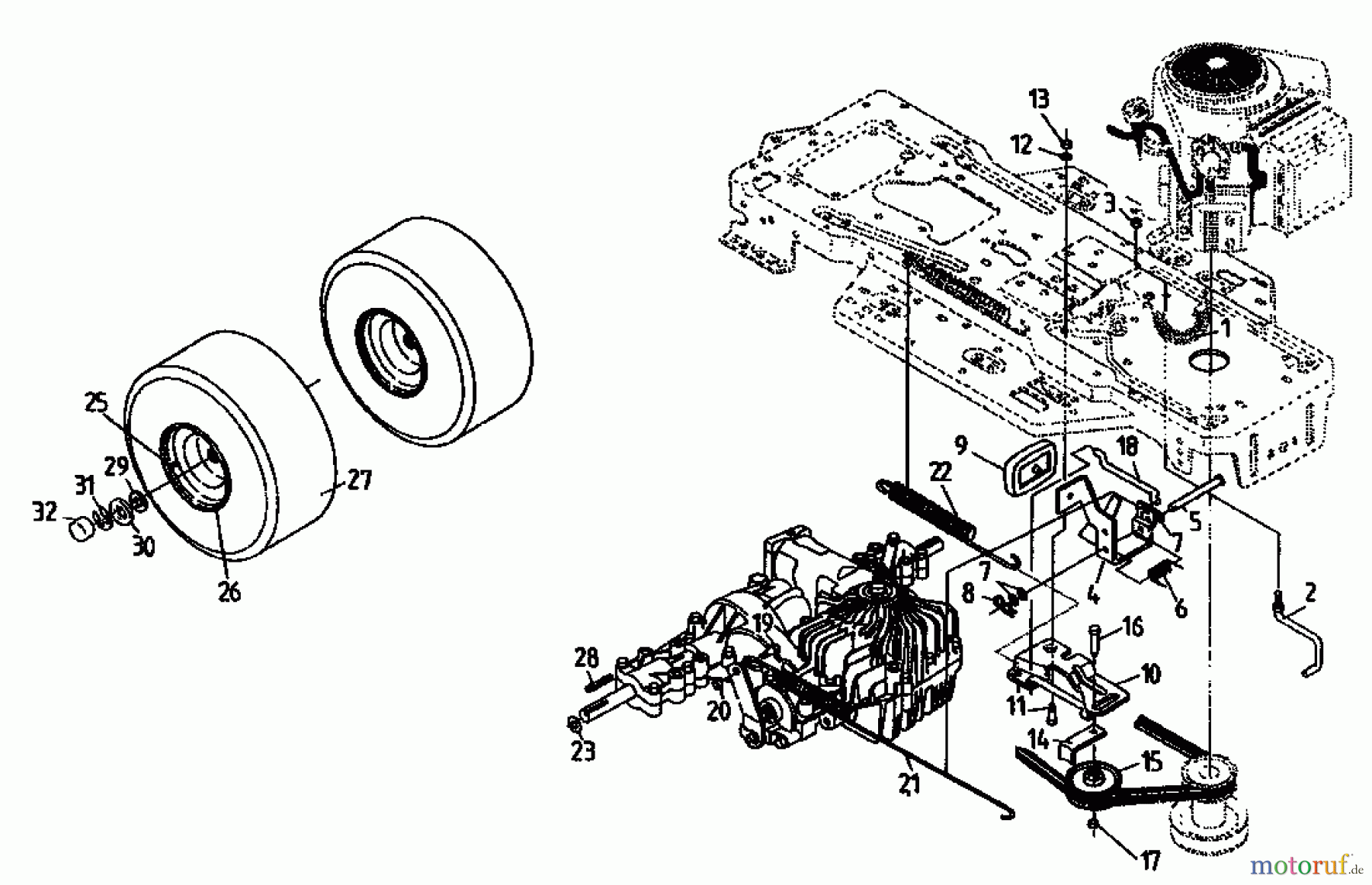  Gutbrod Lawn tractors RSB 110-16 H 00097.02  (1994) Rear wheels