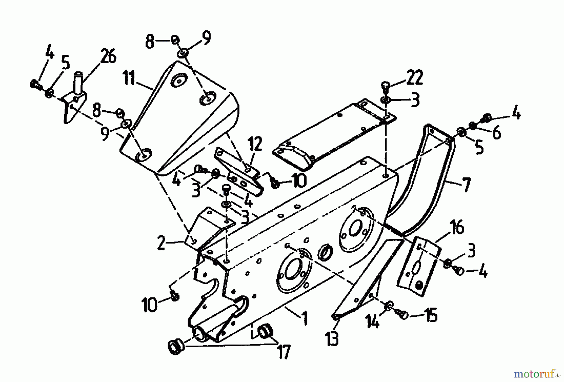  Gutbrod Cutter bar mower BM 91 07517.02  (1994) Transaxle case