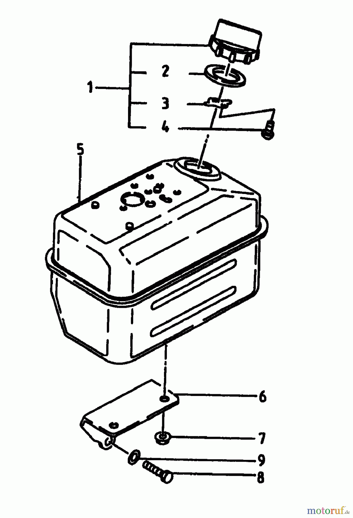  Gutbrod Cutter bar mower BM 107 07517.03  (1994) Fuel tank