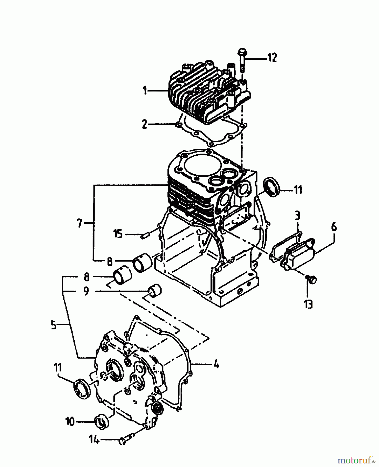  Gutbrod Tillers MB 62-52 KA 07518.03  (1994) Crankcase, Cylinder