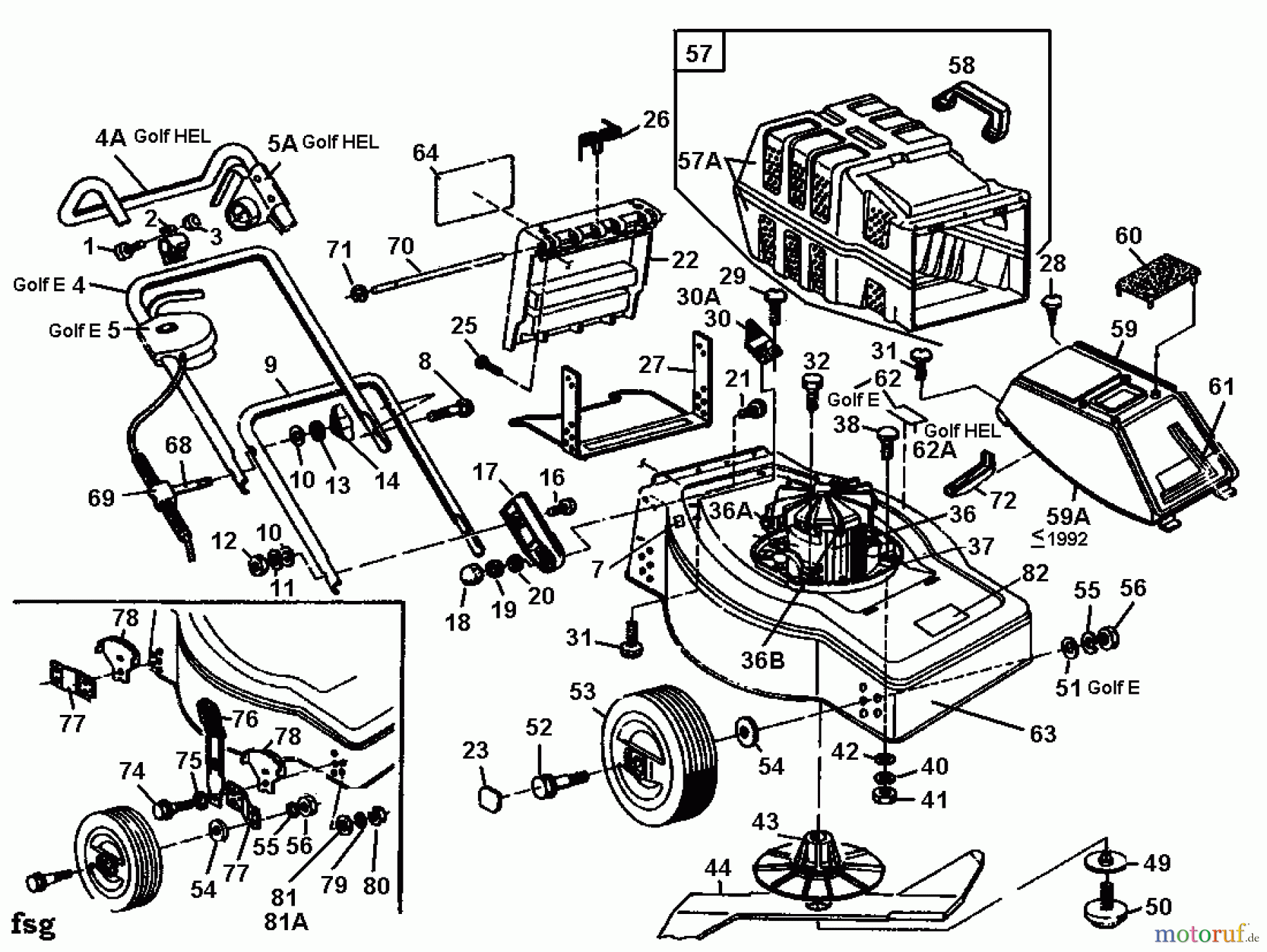  Golf Electric mower Golf E 02881.06  (1993) Basic machine