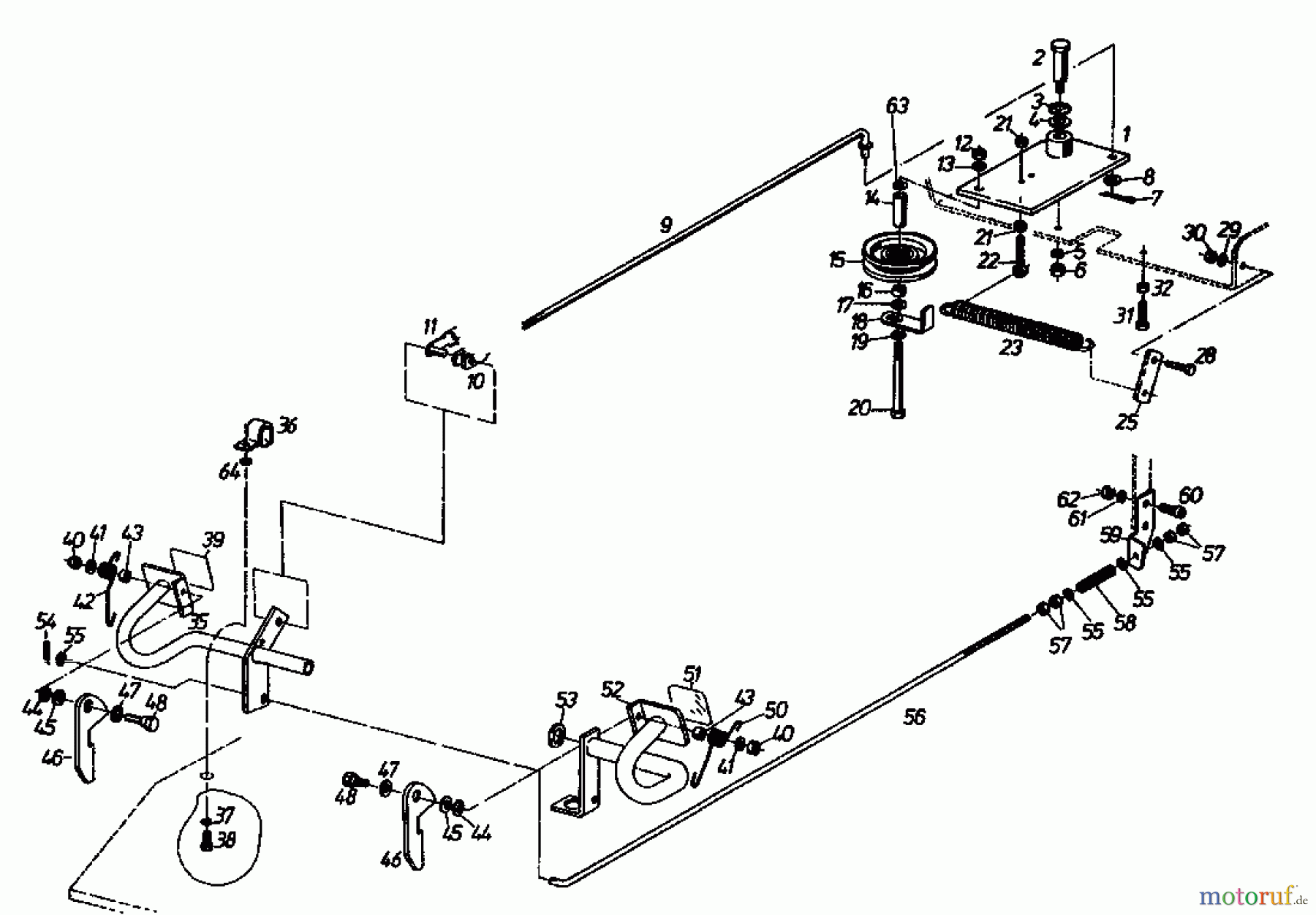  Gutbrod Lawn tractors Sprint 1002 E 02840.08  (1995) Pedals