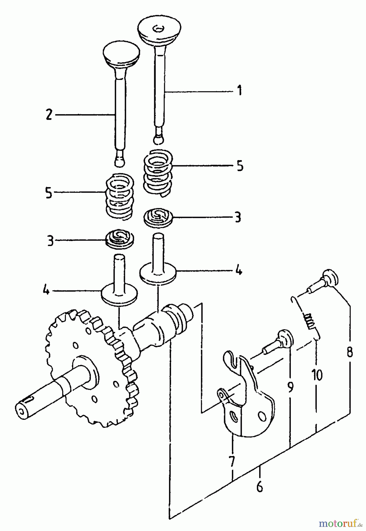  Gutbrod Cutter bar mower BM 107 07517.05  (1995) Camshaft, Valves