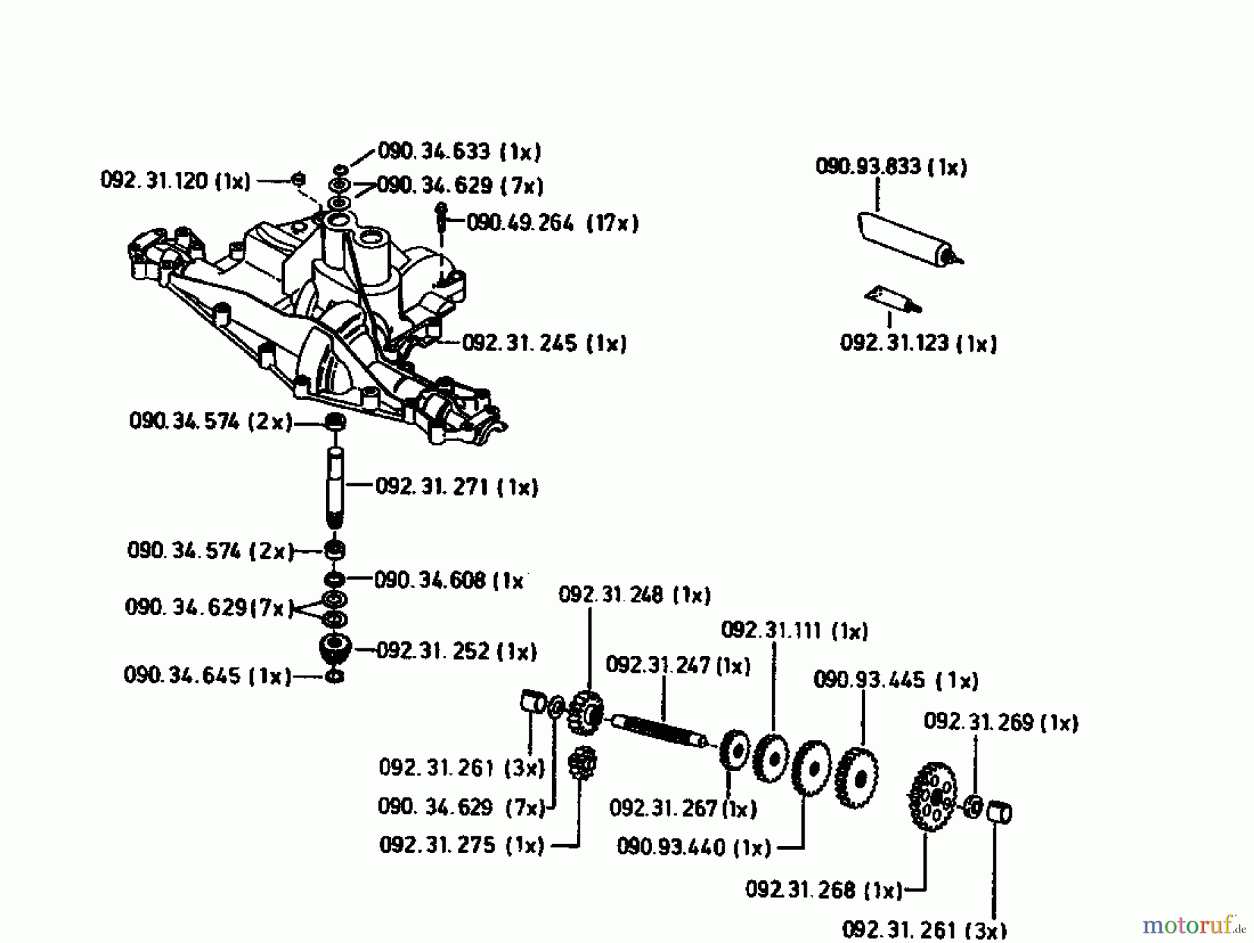  Gutbrod Lawn tractors RSB 80-12 00097.07  (1995) Gearbox