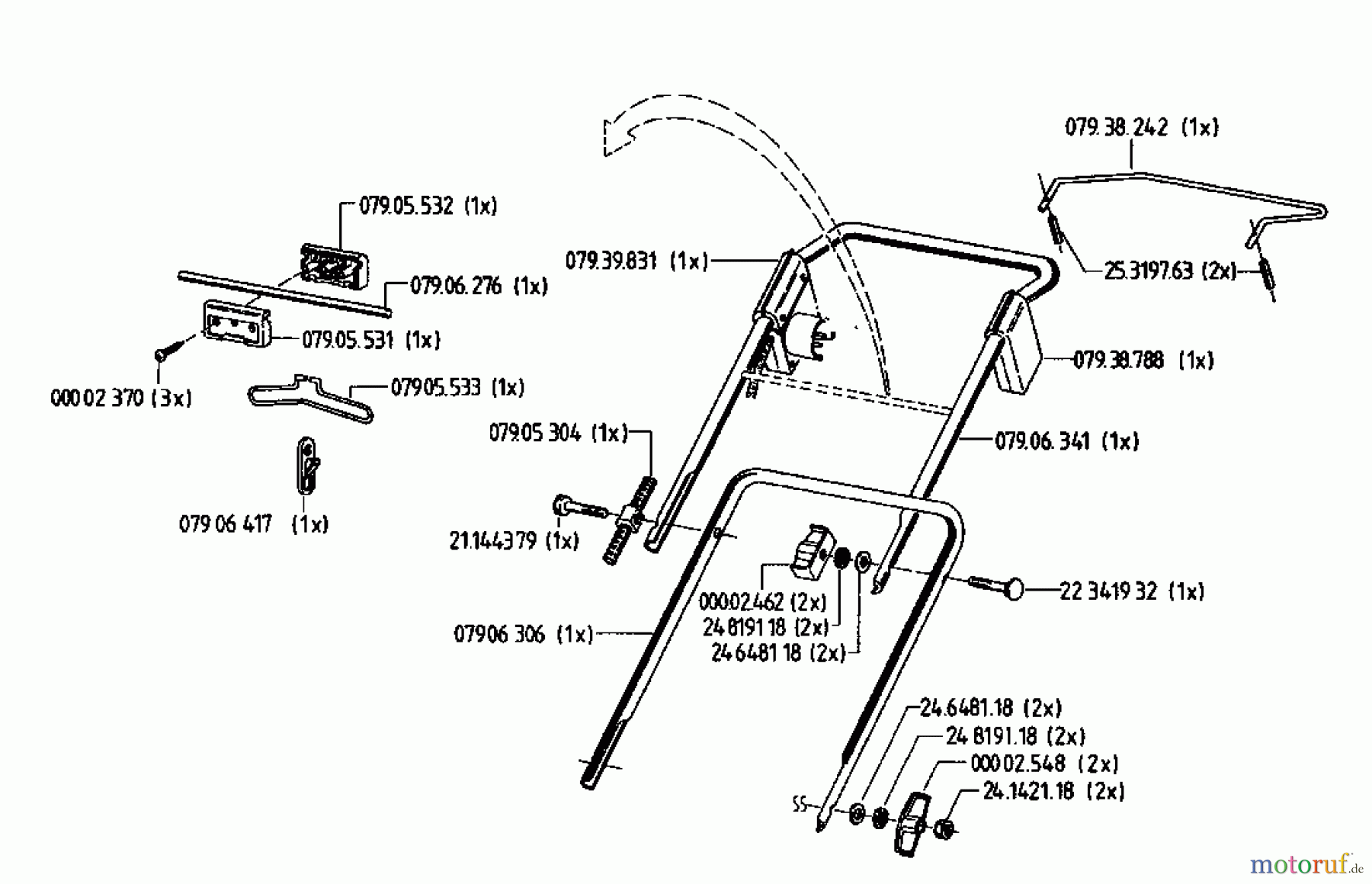  Gutbrod Electric mower HE 48 L 02817.03  (1995) Handle