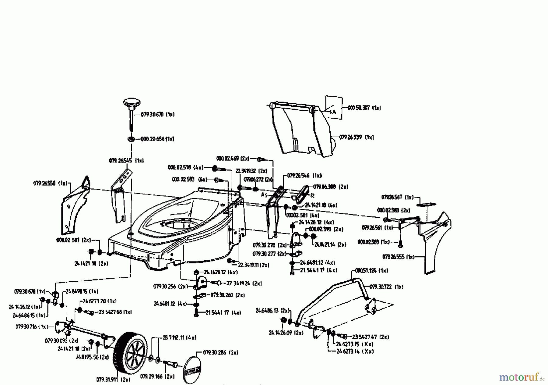  Gutbrod Petrol mower self propelled HB 42 RL 04029.01  (1995) Basic machine