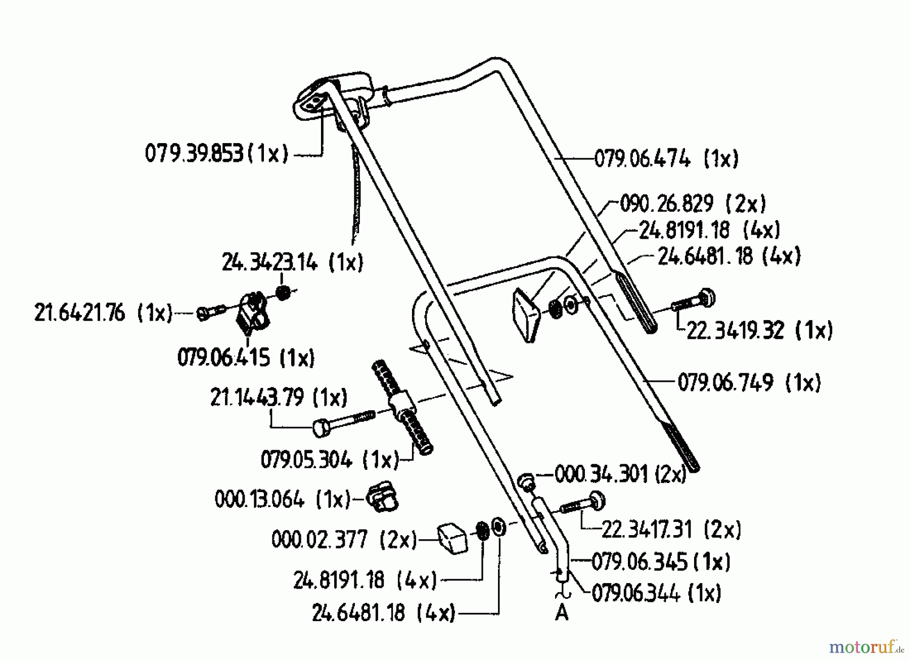  Rasant Electric mower 40 EM 02822.05  (1995) Handle, Switch