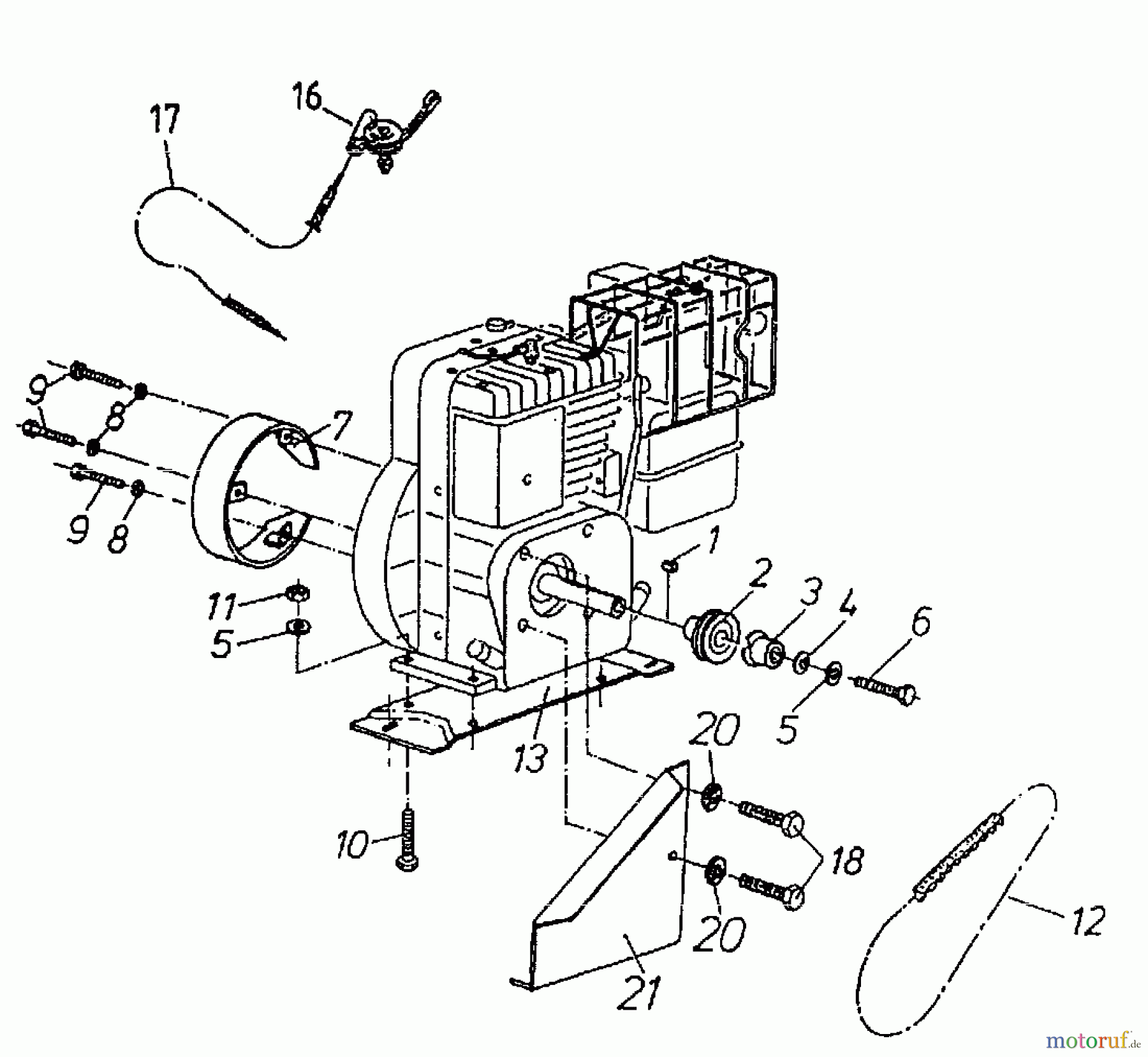  Gutbrod Cutter bar mower BM 91 07517.04  (1996) Belt, Engine