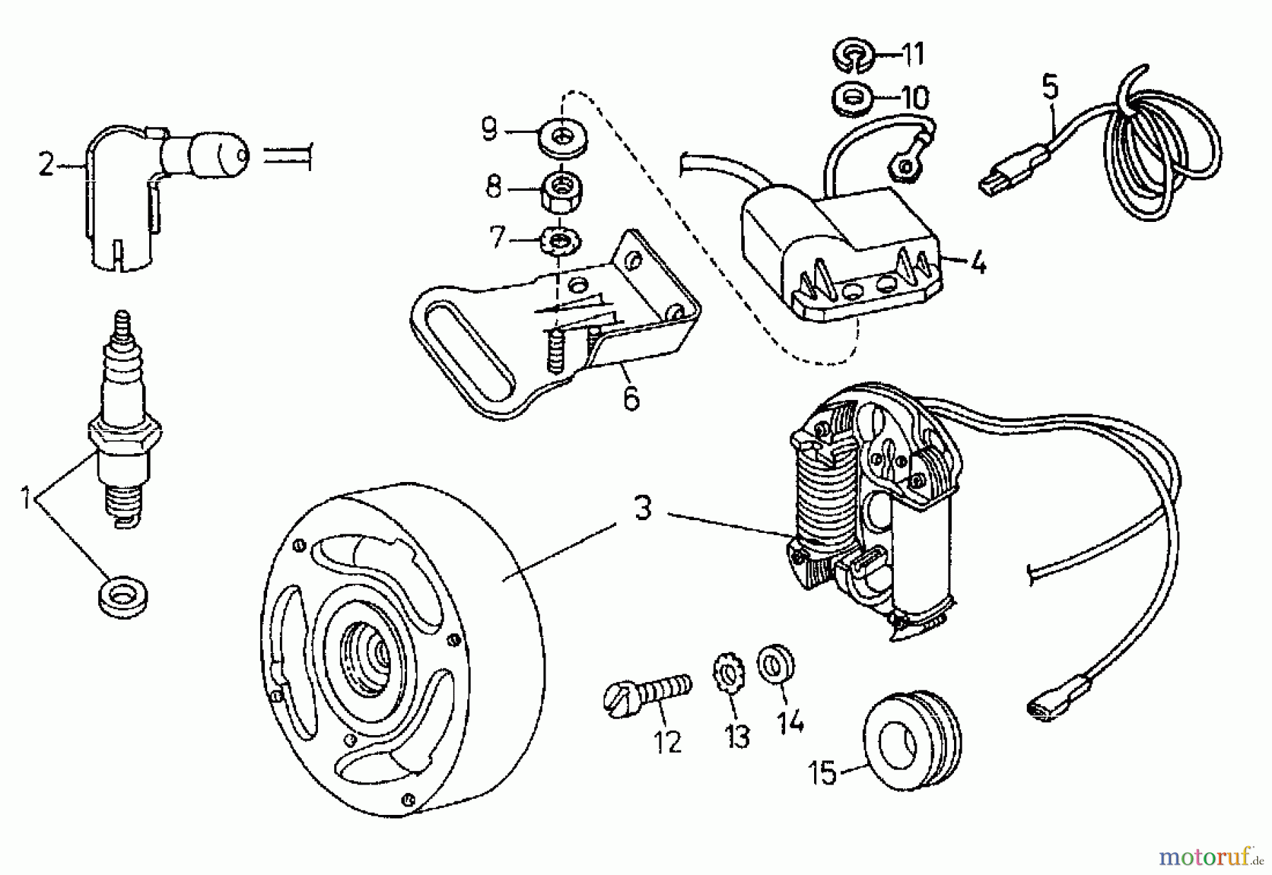  Gutbrod Cutter bar mower BM 100-2/G 07508.06  (1996) Flywheel, Ignition